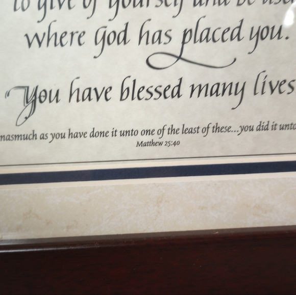 Those Who Serve Framed Religious Art, Matthew 25:40 "Inasmuch as you have done i - Picture 4 of 10